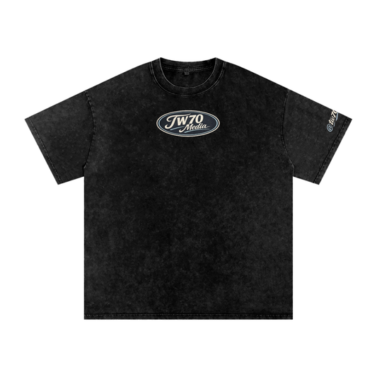Snow Washed Oversized Cotton T-Shirt